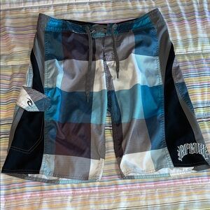 Ripcurl Blue Plaid Swim Shorts‎ 30